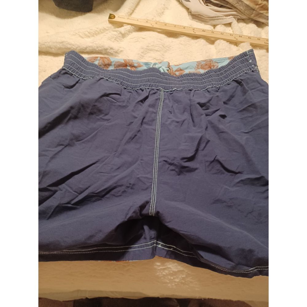 Tori Richard‎ Reversible Board Swim Shorts Men XL Blue Tie Waist Pocket Beach